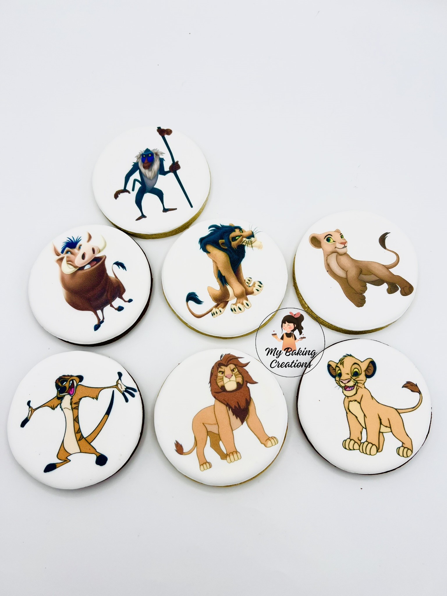 Custom printed Lion King Disney cookies San Francisco bakery